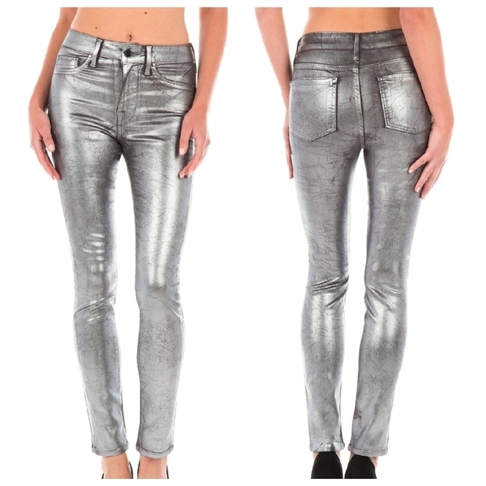 NWT Fidelity 25 Gwen High Rise Skinny Gunmetal